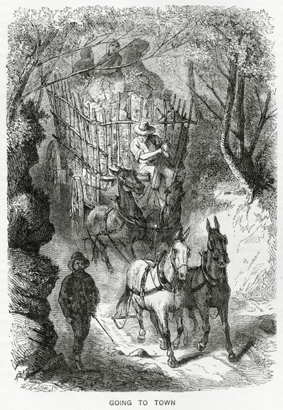 Going to Town, Illustration for A Community of Outcasts by American School
